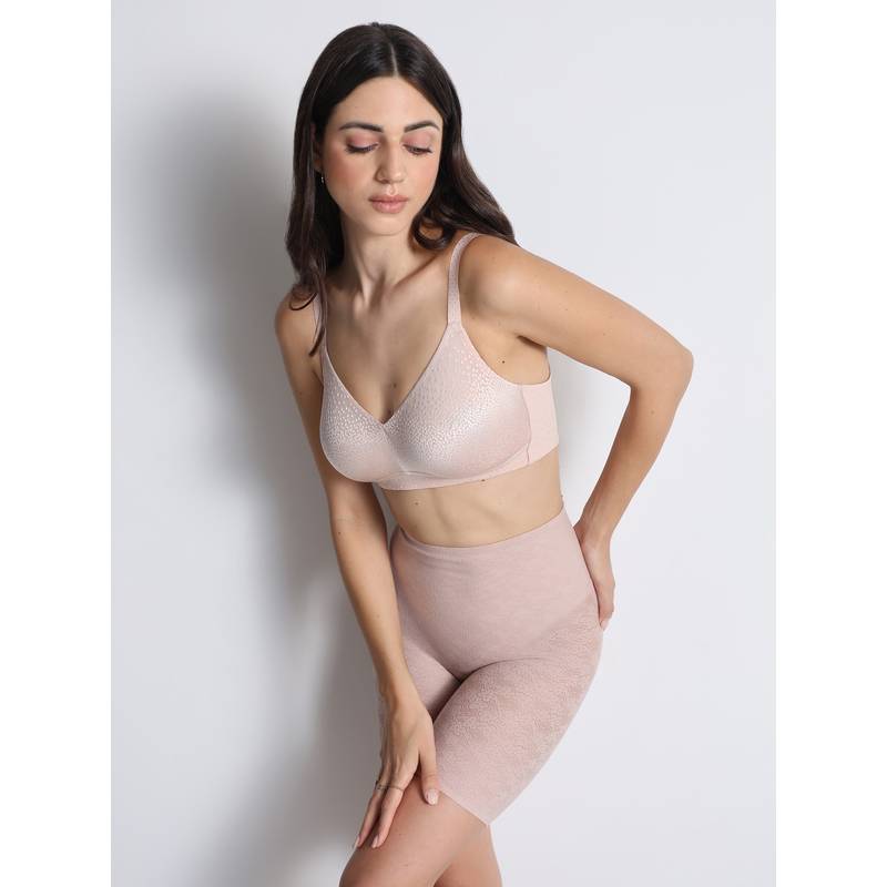 Wacoal Nylon Wireless Non-Padded Full T-Shirt Bra -852303 - Gold (36DD)