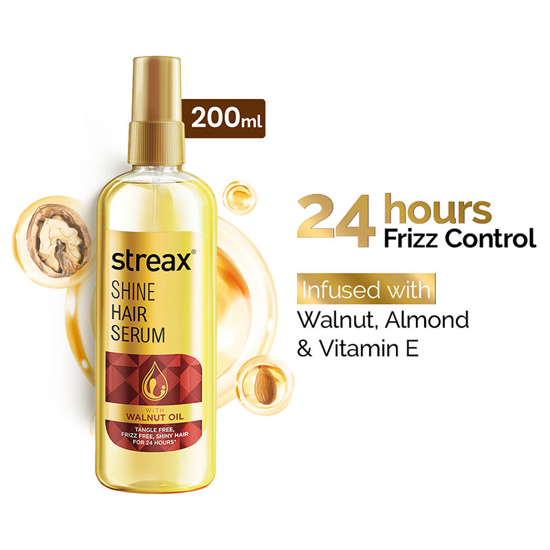 Streax Hair Serum With Walnut Oil For Dry & Frizzy Hair