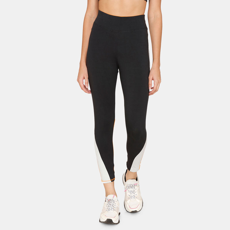 Buy Zivame Zelocity High Rise Quick Dry Leggings Anthracite Black Online