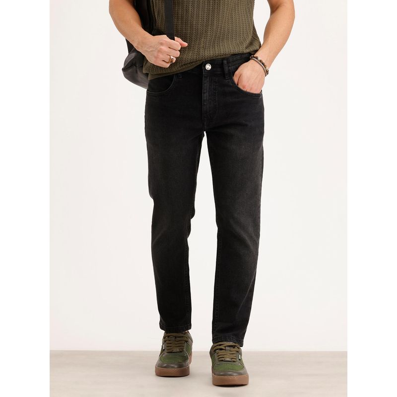 WROGN Skinny Crop Denim Jeans-Black (38)