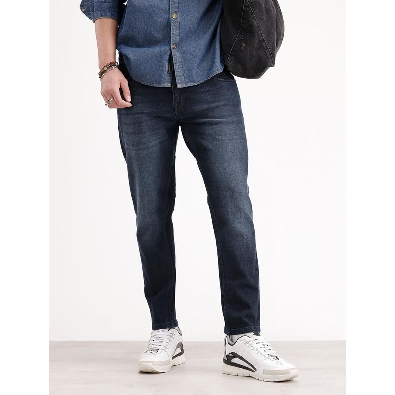 WROGN Skinny Crop Faded Denim Jeans-Blue (38)