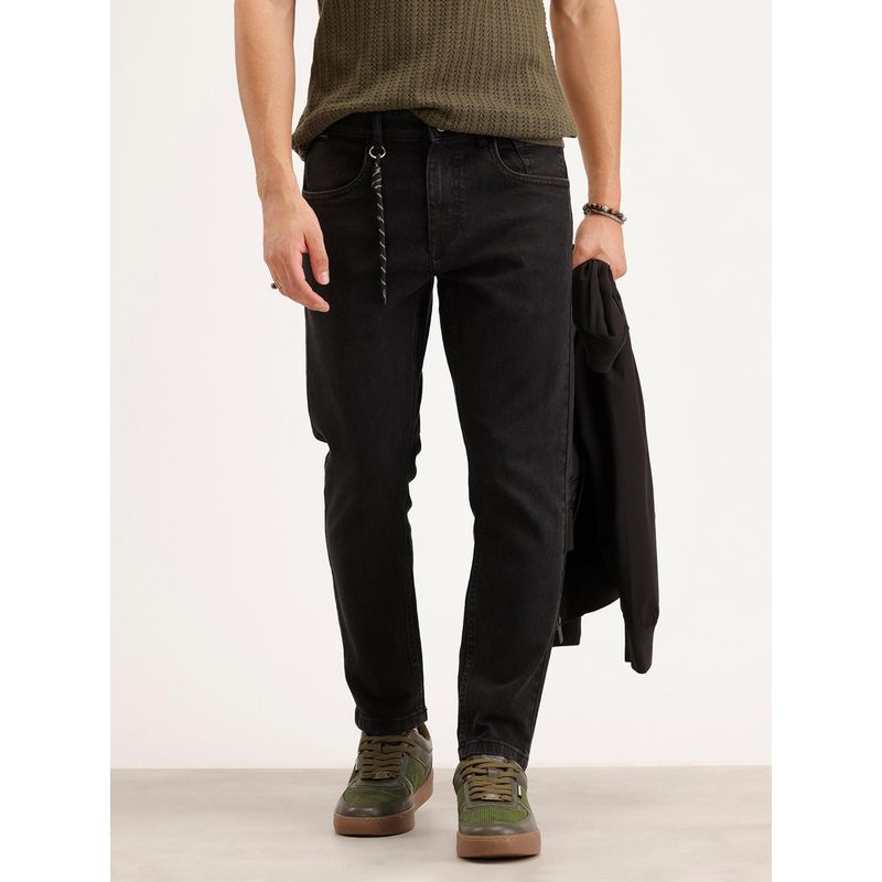 WROGN Skinny Crop Denim Jeans-Black (28)