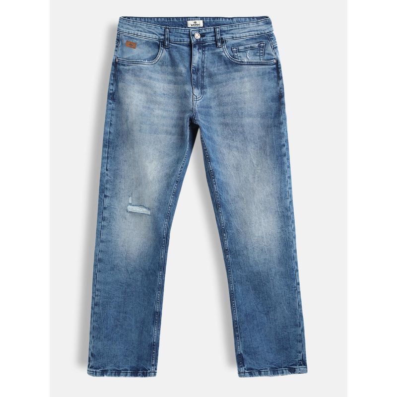WROGN Distressed Wash Anti Fit Jeans-Blue (34)