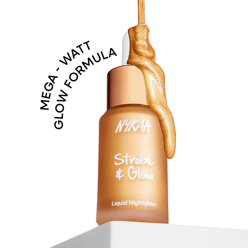 Nykaa Strobe & Glow Liquid Cream Highlighter - Gold Mine