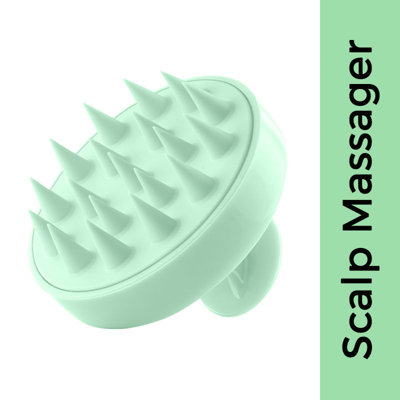Nykaa Scalp Massager Brush For Blood Circulation, Exfoliation & Natural Hair Growth - Green