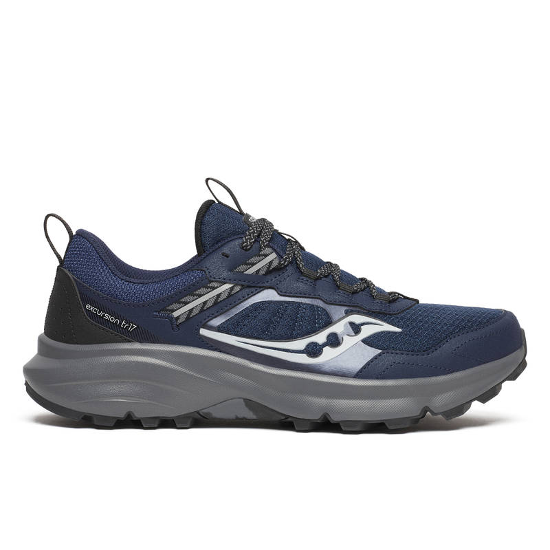 Saucony Men Excursion Tr17 Running Shoes Versarun Navy Blue & Black (UK 7)