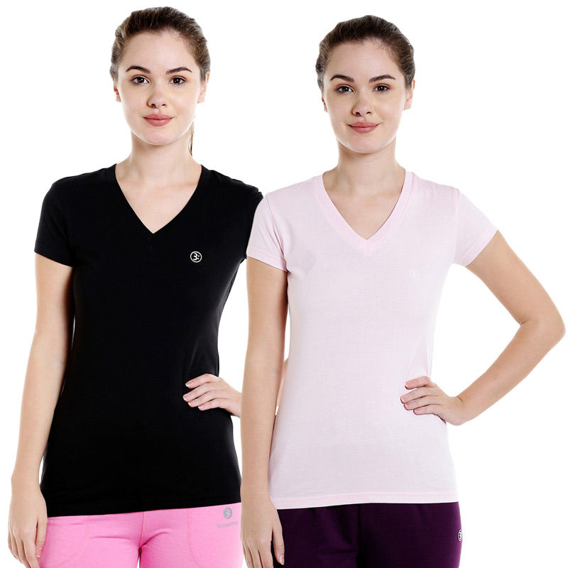 Bodycare Bodyactive Pack Of 2 Women'S Tshirt - Multi-Color (S)