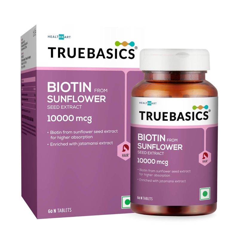 Buy TrueBasics Biotin From Sunflower Seed Extract For Hair Growth Online