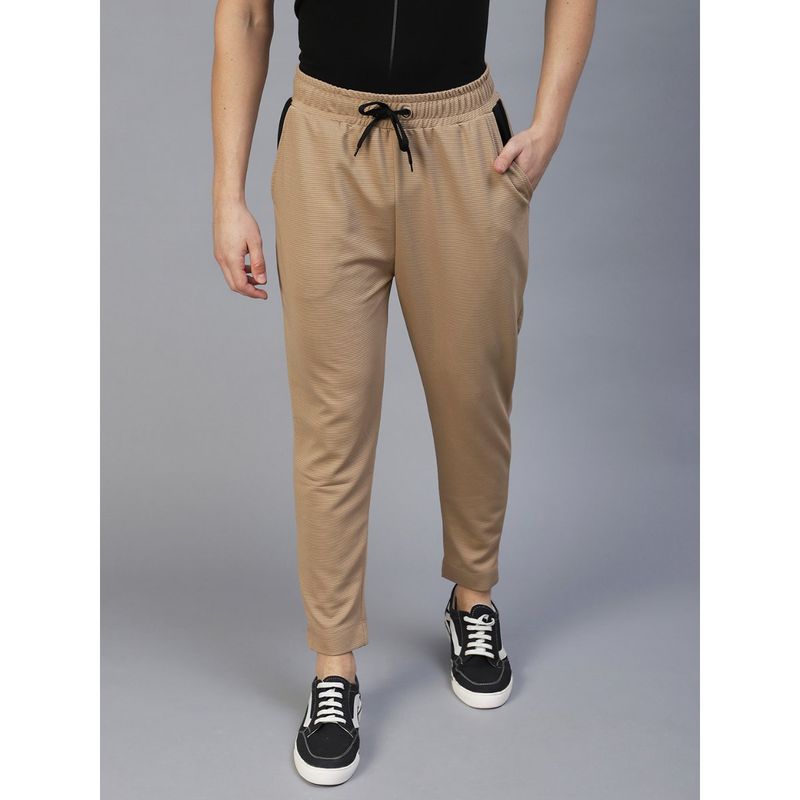 RIGO Men Beige Poly Corduroy Jogger (36)