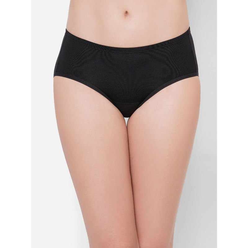 Wacoal Hygieni Mid Waist Medium Coverage Day Period Panty Black (XL)