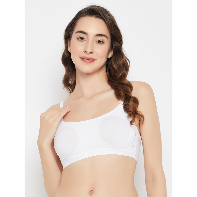 Clovia White Solid Minimizer Bra