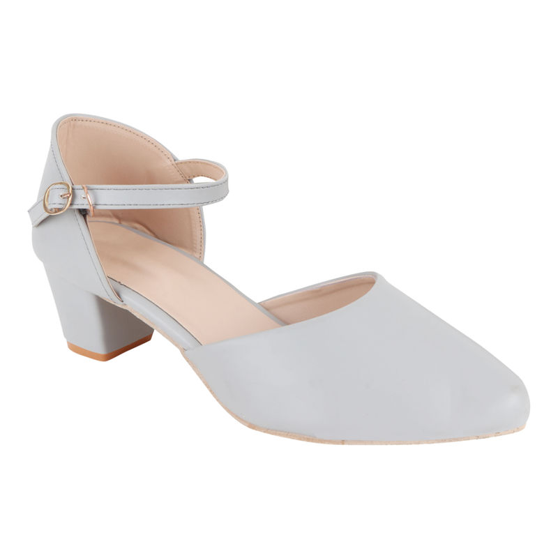 Buy Shoetopia Womens Grey Block Heels Online