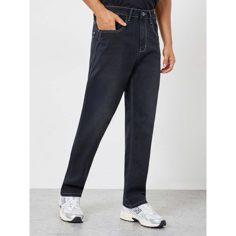 Styli Men Black Relaxed Fit Jeans (30)