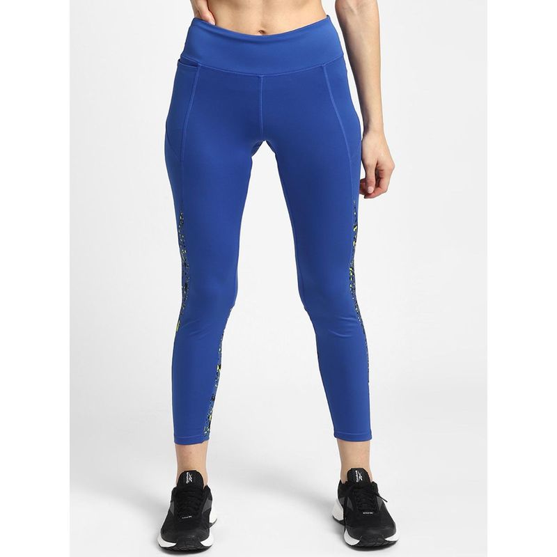 Reebok Wor Run Aop Tight Blue Running Tights (2XS)