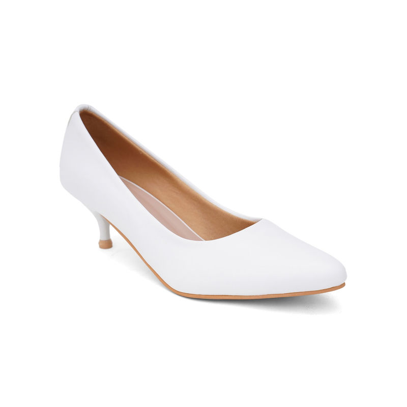 SHUZ TOUCH Solid Belly Heel White (EURO 39) (EURO 39)