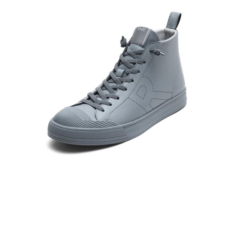 Rare Rabbit Micro Fiber Leather Lace-Up Sneakers - Grey (UK 7)