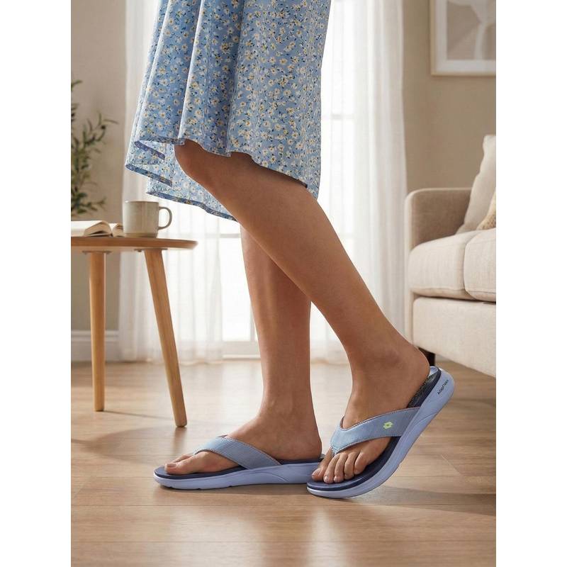 LOTTO Evernote Strip Blue Flip Flops For Women (UK 3)