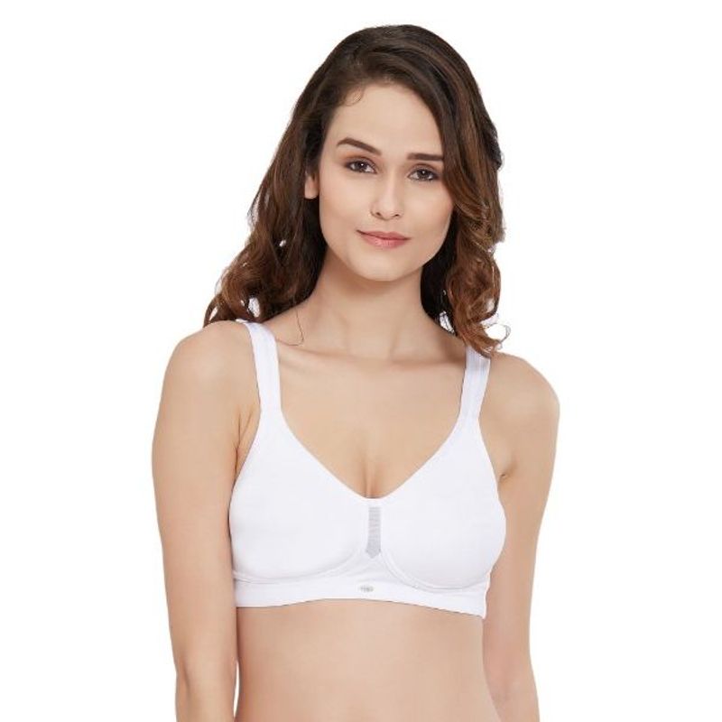 SOIE Full Coverage Non-Padded Non-Wired Minimizer Bra - White (34D)