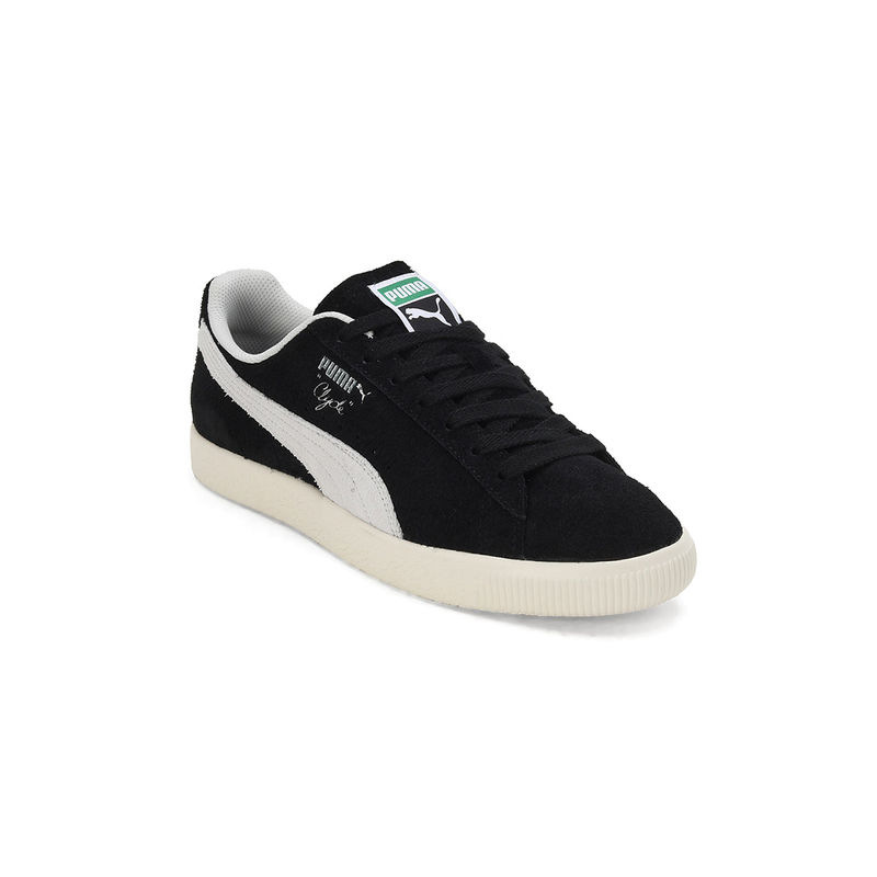 Puma Clyde Hairy Suede Unisex Black Sneakers: Buy Puma Clyde Hairy ...