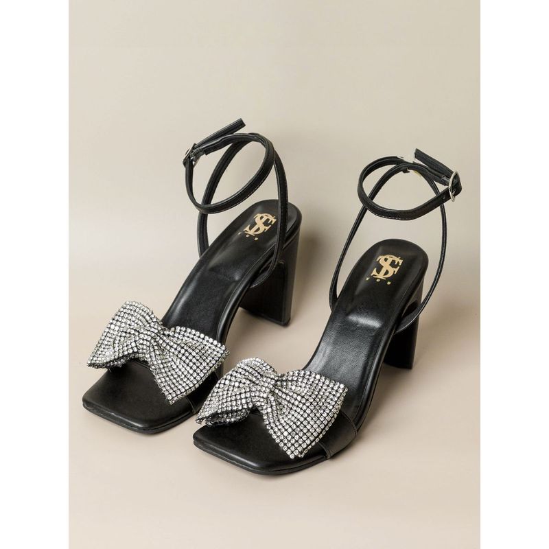 Shoe that fits you Black Bow Block Heels (EURO 36)