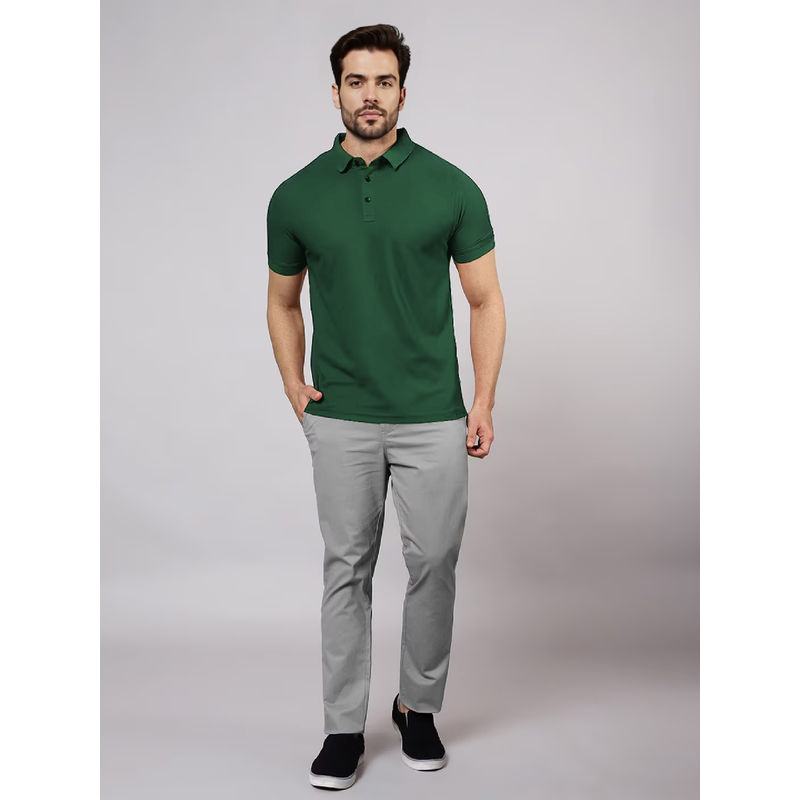 FREECULTR Classic Men Green Casual and Formal Wear Polo T-Shirt (M)