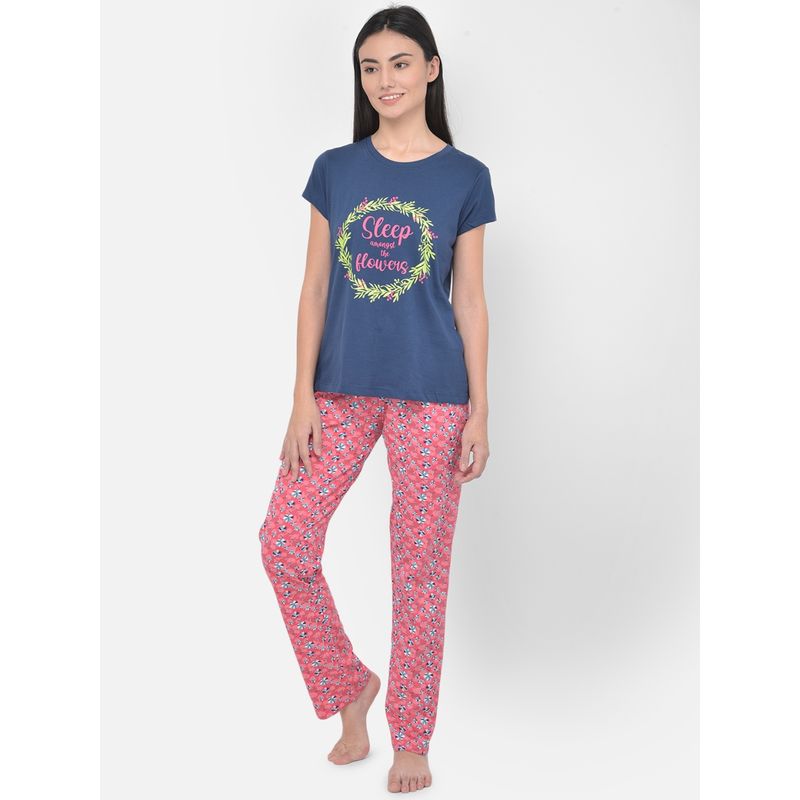 Buy Lyra 701 Cotton Printed Night Suit For Women Multi Color Online