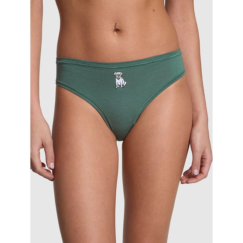 Victoria's Secret Pink Cotton Cheeky Panty Green (XL)