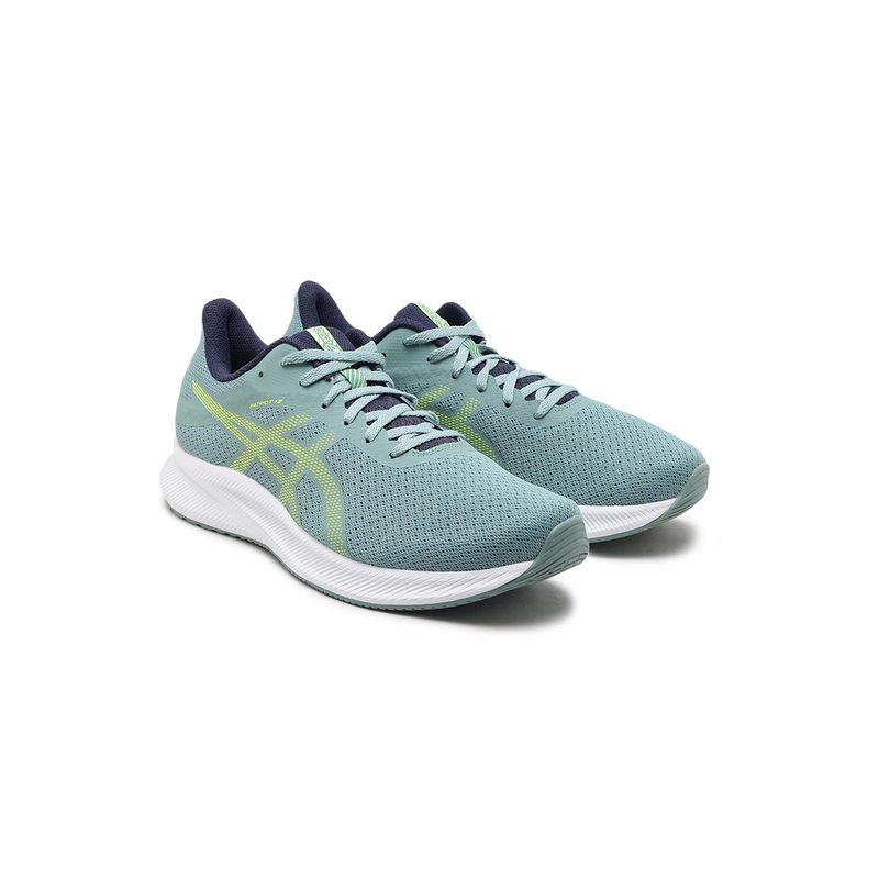 Green ASICS Patriot 13 Mens Running Shoes (UK 9)