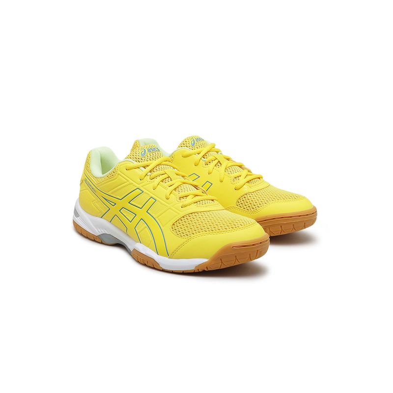 Yellow ASICS Gel-Courtmov+ Mens Indoor Sports Shoes (UK 8)