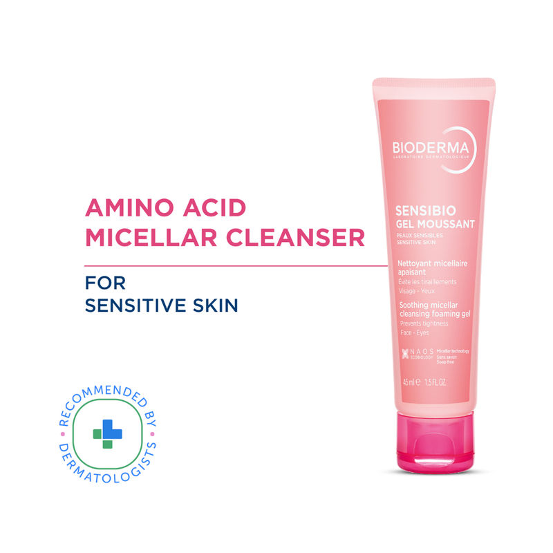 Bioderma Sensibio Gel Moussant SLS Free Cleanser With Vitamin E-24h Hydration-Micellar Gel