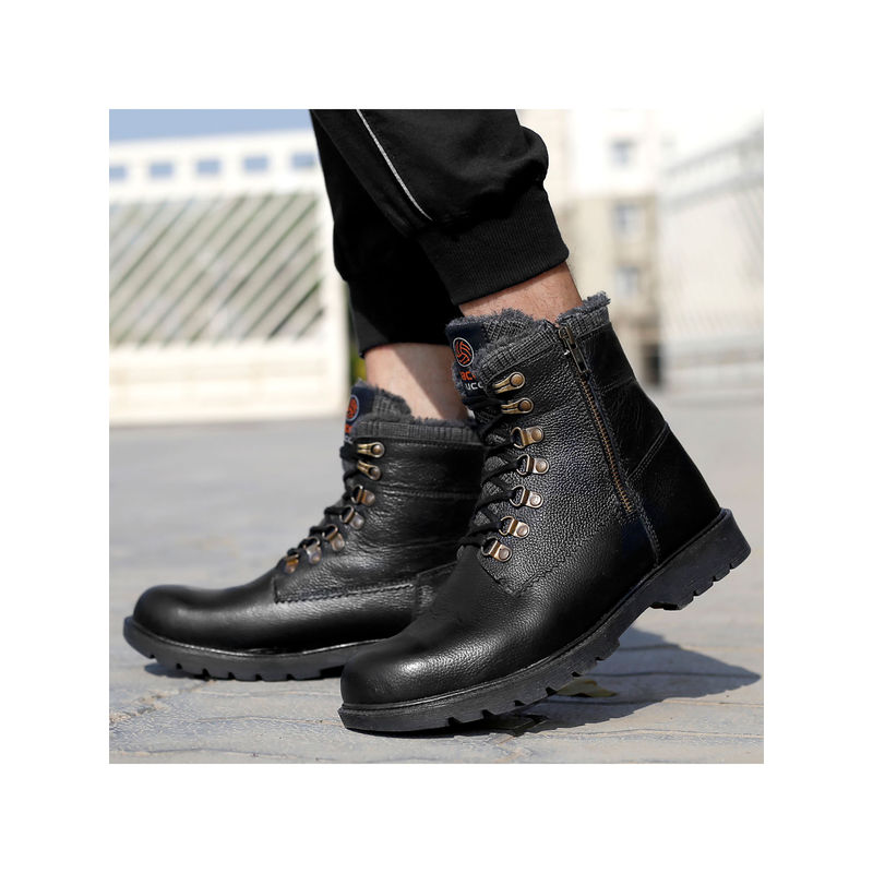 Bacca Bucci Snowman 7-Eye Genuine Leather Water Proof Boots (UK 9)