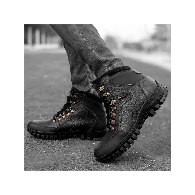 Bacca Bucci Mens Ridge Black Casual Boots Water Resistant (UK 6)