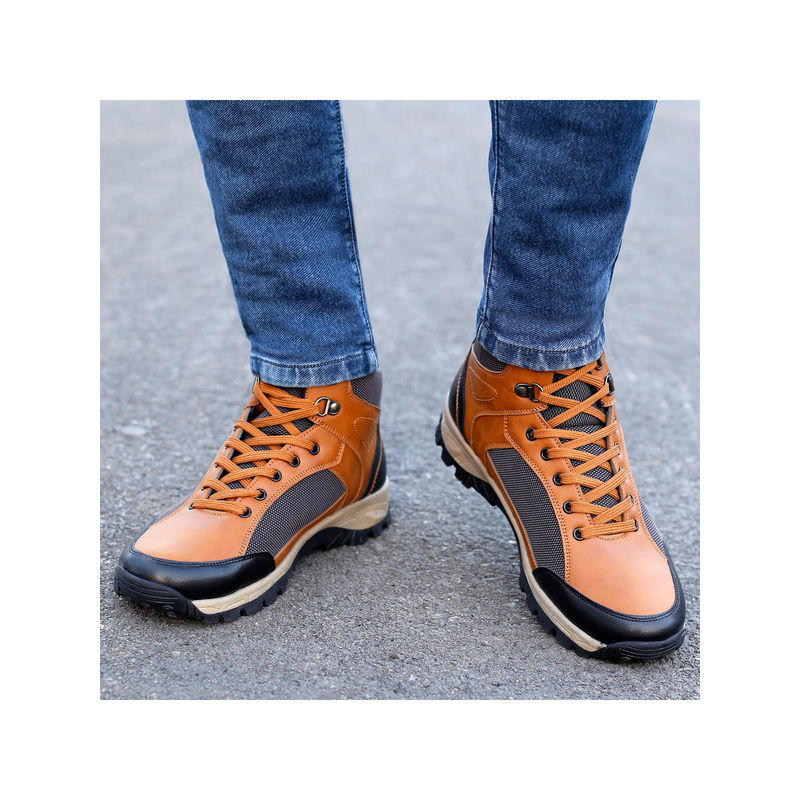 Bacca Bucci Hike 5-Eye Moto-Inspired Light-Weighted Mountaineering Boots (UK 6)