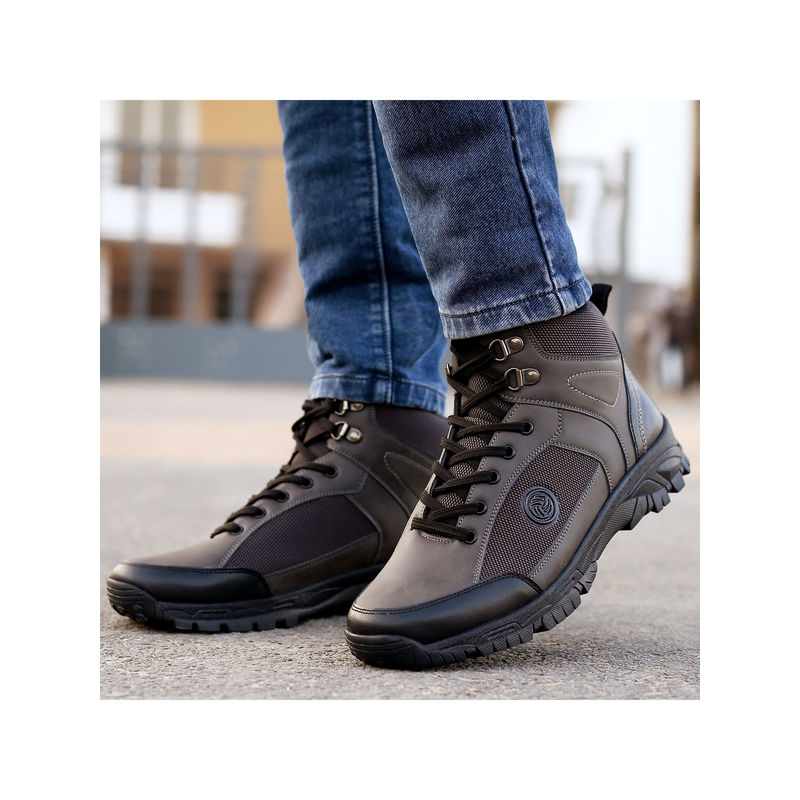 Bacca Bucci Hike 5-Eye Moto-Inspired Light-Weighted Mountaineering Boots (UK 7)