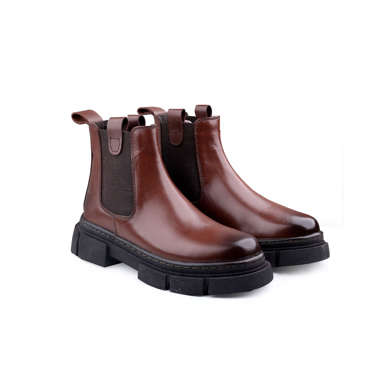 Bacca Bucci Maverick Brushed Leather Chealsea Fashion Boots For Men (UK 8)