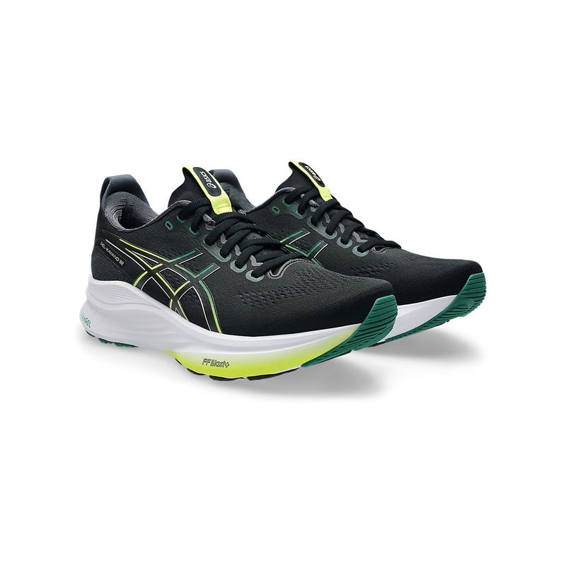 ASICS Men GEL-KAYANO 32 Black & Green Running Shoes (UK 7)