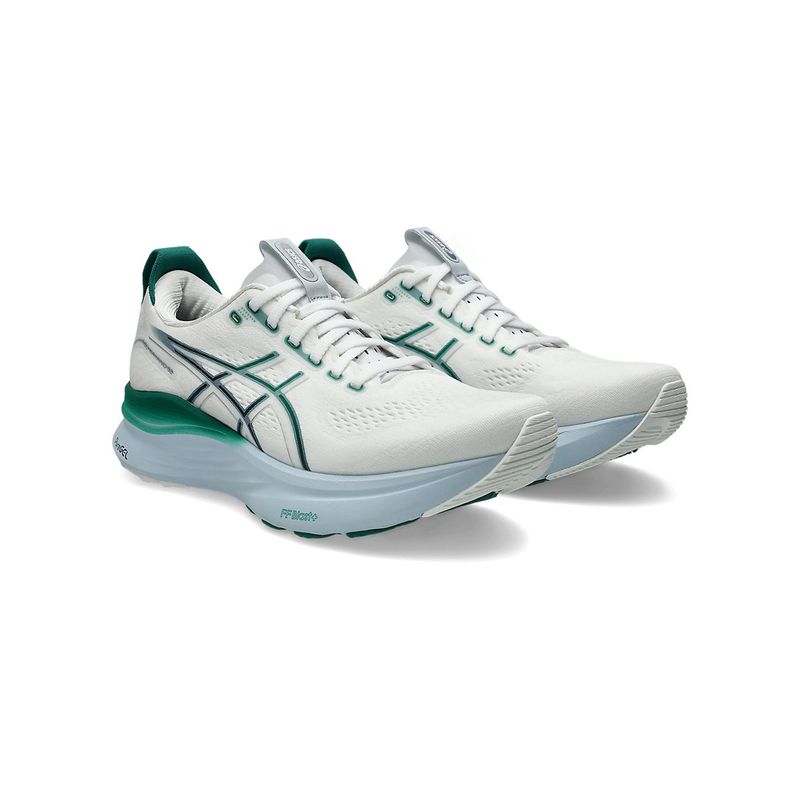 ASICS Men GEL-KAYANO 32 White & Green Running Shoes (UK 5)