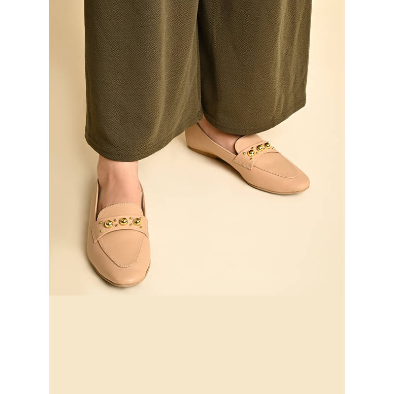 SKO Rebecca Women Nude Loafers (EURO 36)