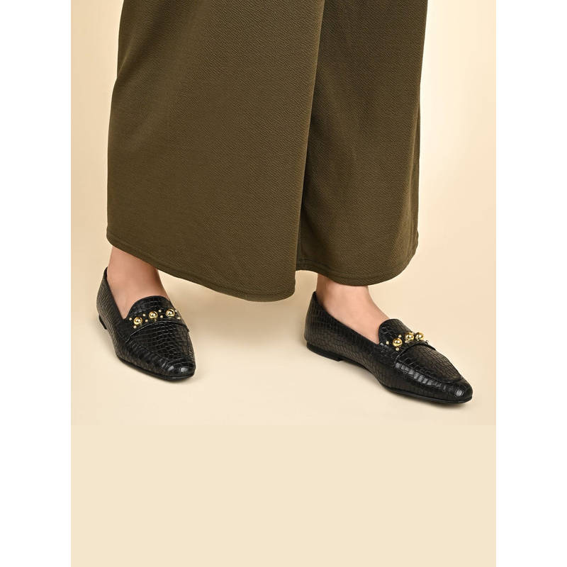 SKO Rebecca Women Black Loafers (EURO 36)