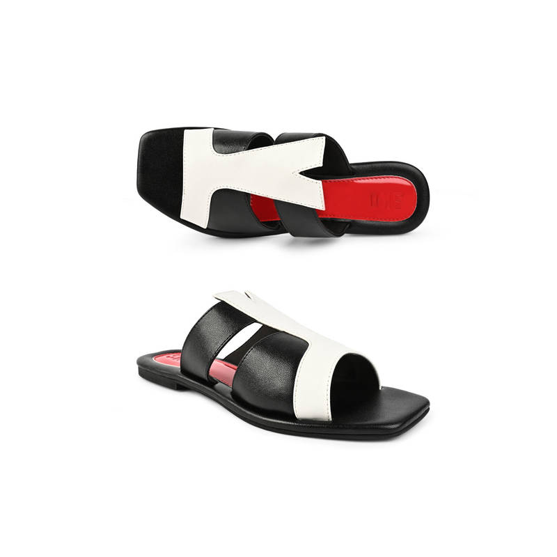 SKO Athens Black Flat Sandals (EURO 36)