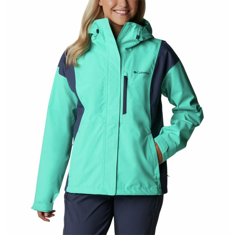 Columbia Womens Green Omni-Tech Hikebound Rain Jacket (XS)