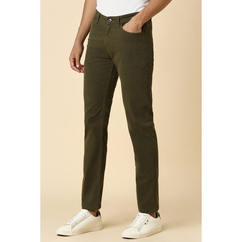 Allen Solly Men Olive Slim Fit Solid Jens (30)