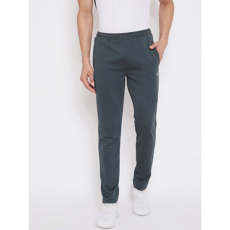 Athlisis Men Grey Solid Slim Fit Workout Track Pants (S)