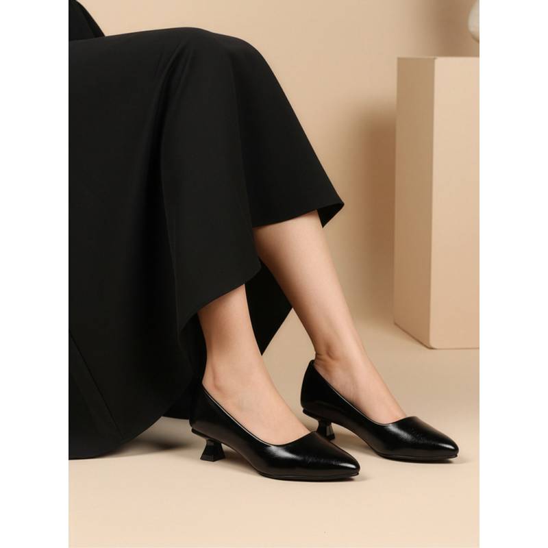 Dollphin Women Black Pump Heels (EURO 36)