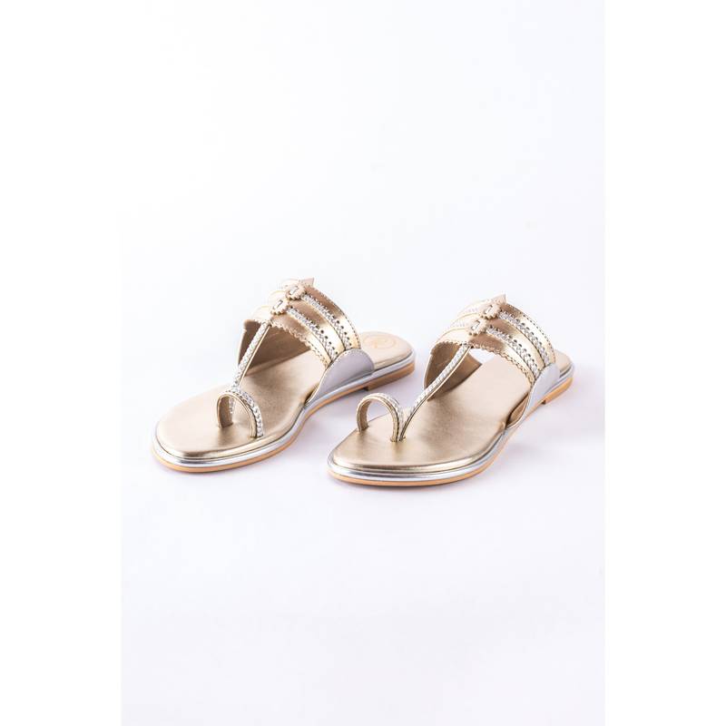 PREET KAUR Women Silver Kolhapuri (EURO 37)