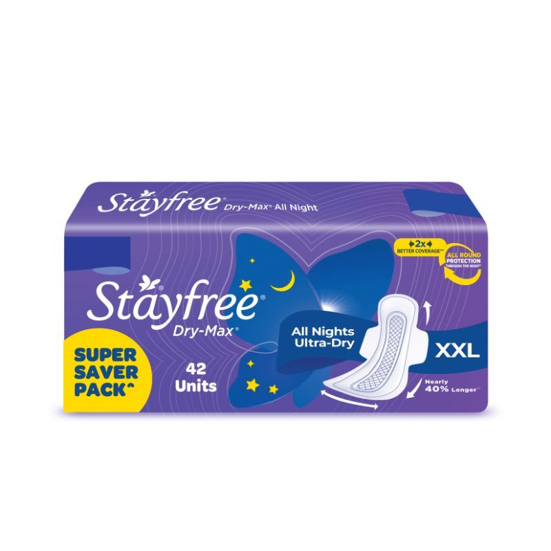 Stayfree Dry Max Cover Wings All Nights 42 XXL Pads Buy Stayfree Dry