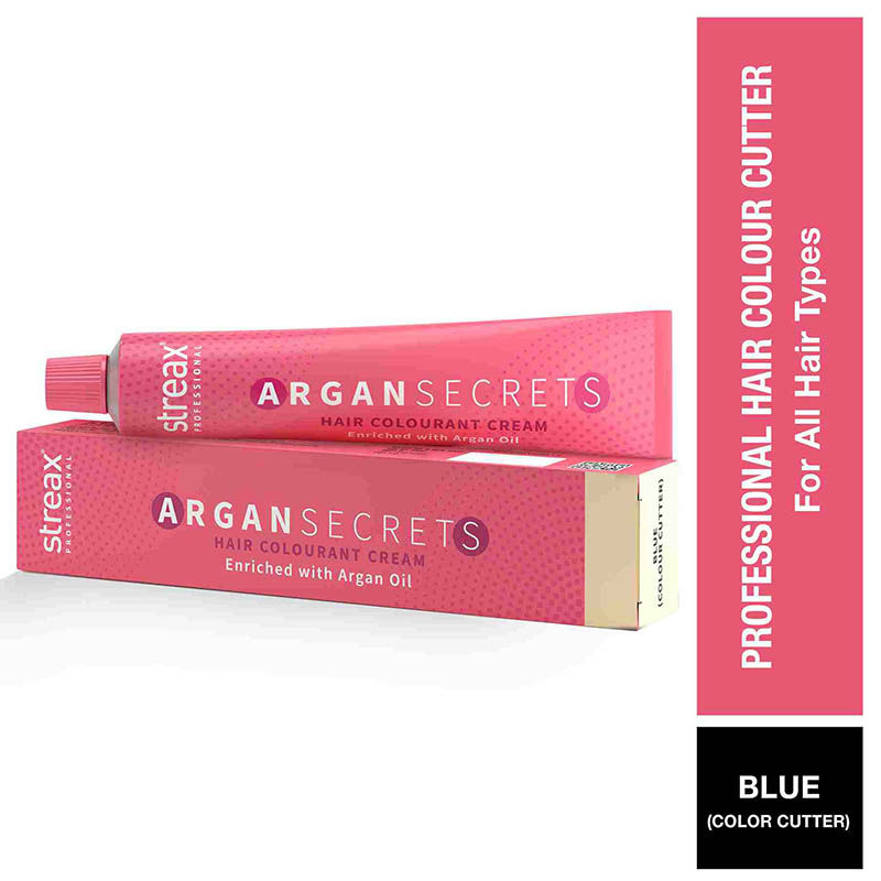 Streax Professional Argan Secrets Hair Colourant Cream - Blue