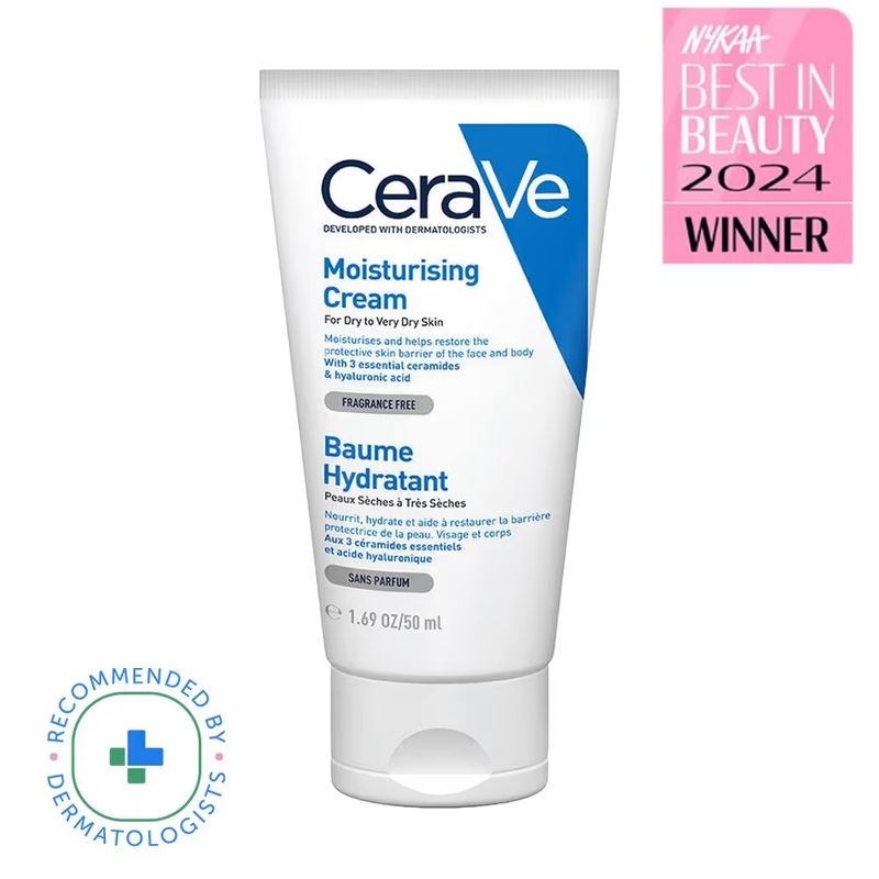 CeraVe Moisturizer Cream For Dry Skin With Ceramides, Niacinamide & Hyaluronic Acid For Barrier Repair