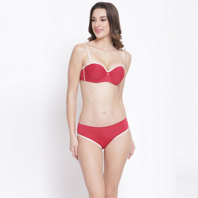 PrettyCat Wired TShirt Bra Panty Set Red Buy PrettyCat Wired T