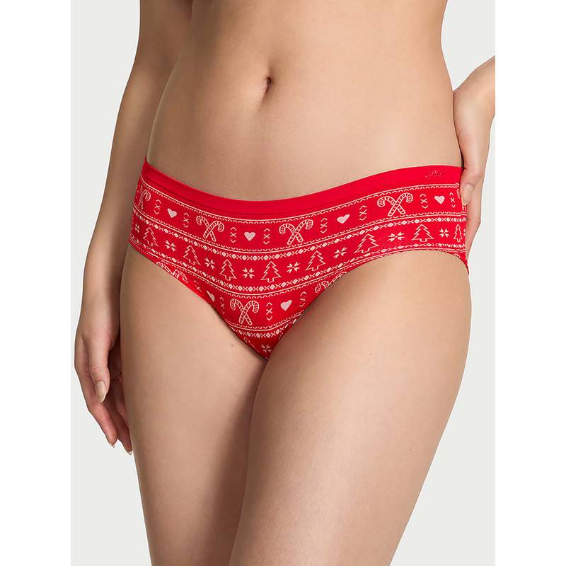 Victoria's Secret Women Red Seamless Hip Hugger Brief Panty (XS)